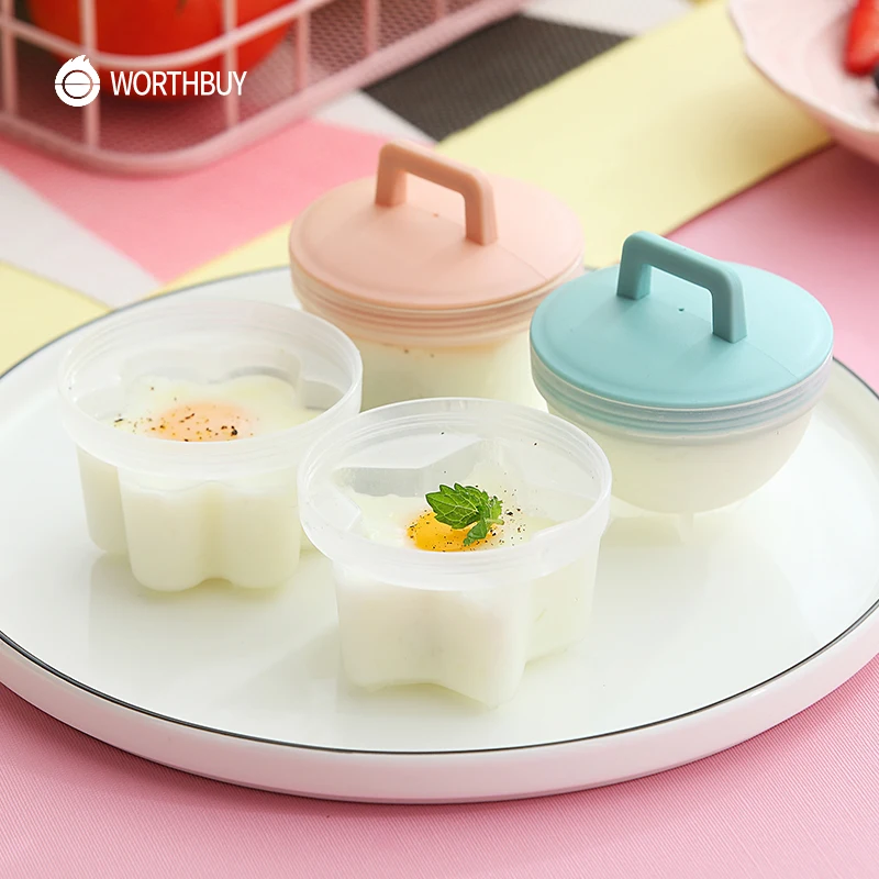 Egg Cooker Tools Egg Boiler Poacher Baking Mold Maker 4 Pcs/Set For Kid
