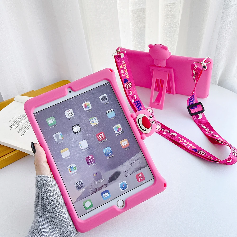 Чехол для iPad mini 5 4 3 2, Силиконовый Мягкий моющийся противоударный чехол-подставка для планшета с мультипликационным принтом для iPad 9,7, 10,2 дюймов