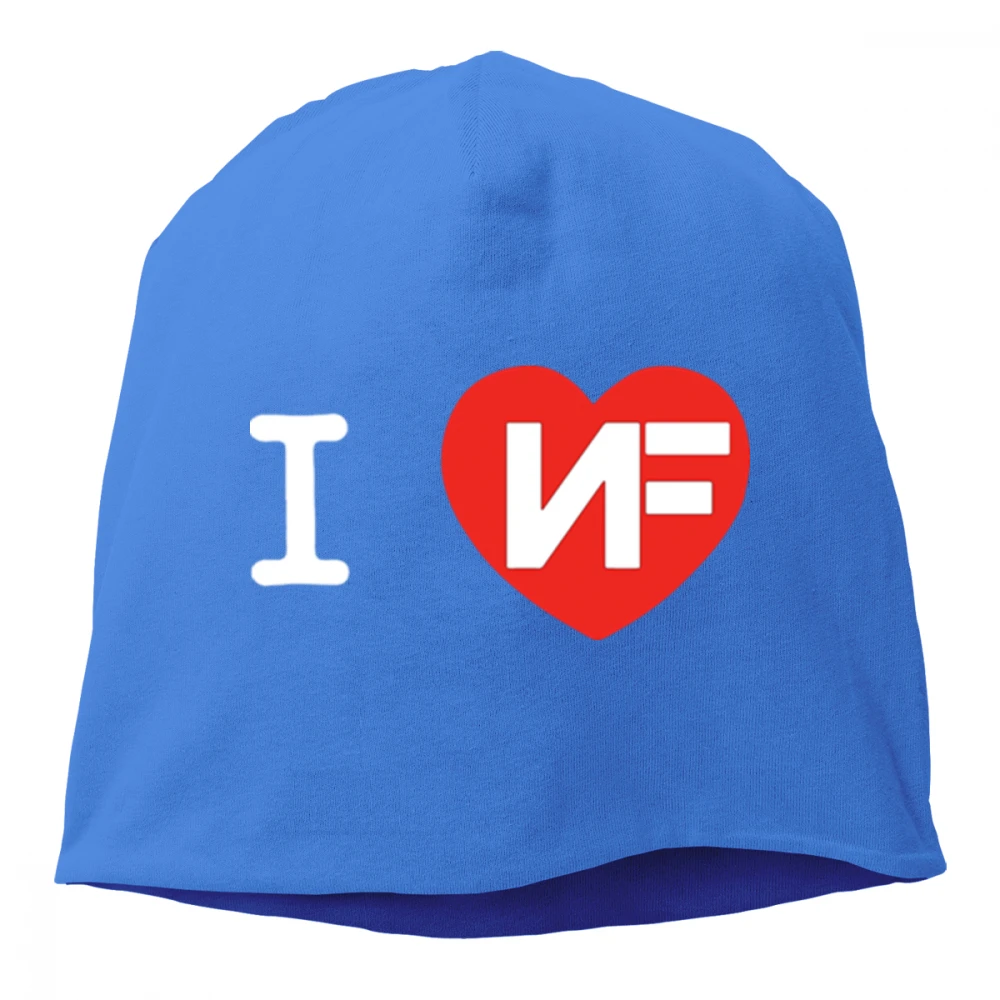 Синий I Love NF Wake Up, вязанная хлопковая шапка с принтом Skullies, унисекс, мужская и женская кепка, демисезонная уличная хип-хоп кепка, шапочки - Цвет: Синий