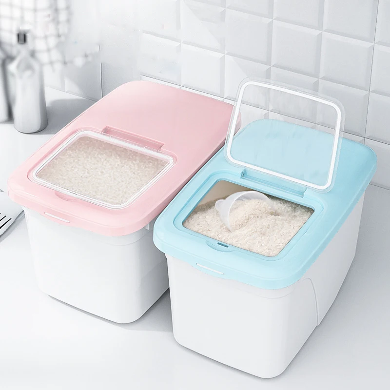 Скандинавский пластиковый диспенсер для зерновых культур коробка для хранения кухня еда риса зерно контейнер Органайзер зерна хранения банок контейнеры банки