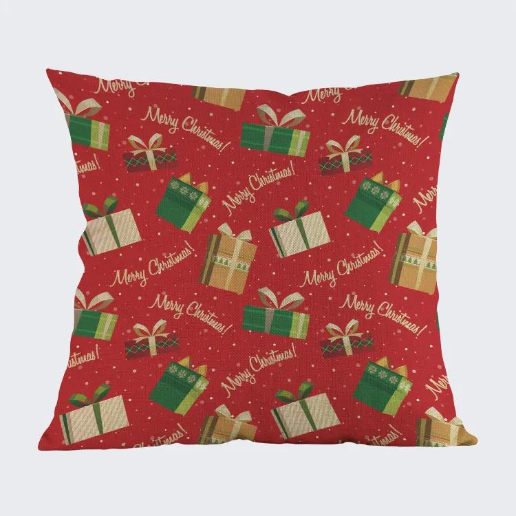 Рождественская Подушка с мультяшными животными и геометрическим узором