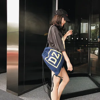 

Autumn Canvas Woman Package Beam Port Travel Backpack Concise Shopping Bag