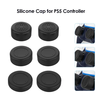 

6Pcs Silicone Thumb Grip Stick Cap Cover For PS5 Controller For Sony Playstation 5 Gamepad Joystick Grips Replacement Parts