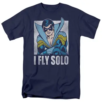 

NIGHTWING Classic Comic I FLY SOLO Licensed T-Shirt All Sizes Summer Short Sleeves Fashion T Shirt drop Shipping