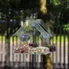 Transparent acrylic bird feeder parrot fountain outdoor bird feeder on glass Sucker feed bird pet feeder 30N29