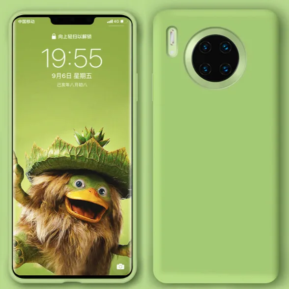 Силиконовый чехол huawei, защитный чехол для телефона huawei mate 30 mate 30 Pro, мягкий чехол для телефона, противоударный чехол для телефона - Цвет: Matcha Green
