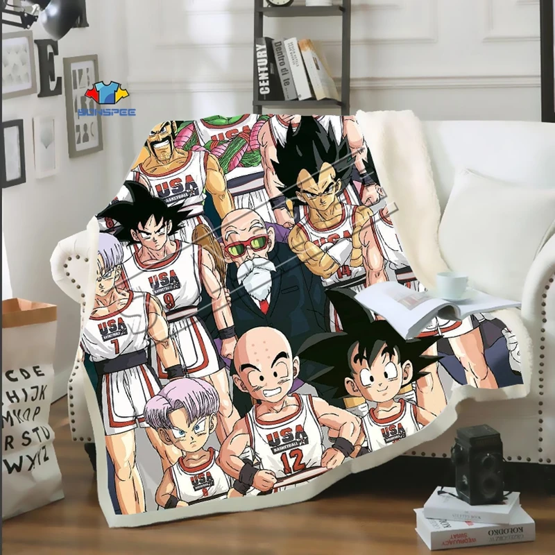 Dragon ball Гоку диван в стиле аниме путешествия молодежное постельное белье Узорчатое набивное одеяло покрывало для мальчика девочки путешествия одеяло квилт для софы