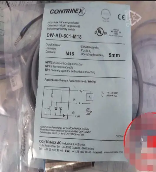 1 шт. Новый continex DW AD 601 M18 DWAD601M18 Датчик Бесплатная доставка|Автоматизация зданий| |