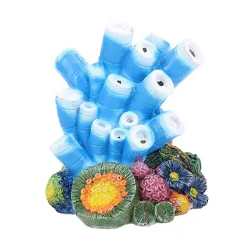 

Aquarium Decor Air Bubble Stone Blue Coral Starfish Oxygen Pump Resin Crafts For Aquarium Fish Tank Ornament