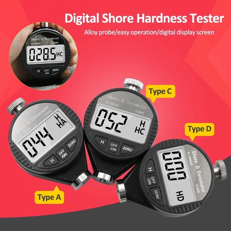 

HA HD HC Digital Shore Durometer LCD Display Sclerometer Rubber Hardness Tester Meter paragraph