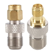 AAAE Top-2Pcs коаксиальный адаптер: 1 шт. SMa штекер F Женский и 1 шт. SMa Женский F Женский, серебристый
