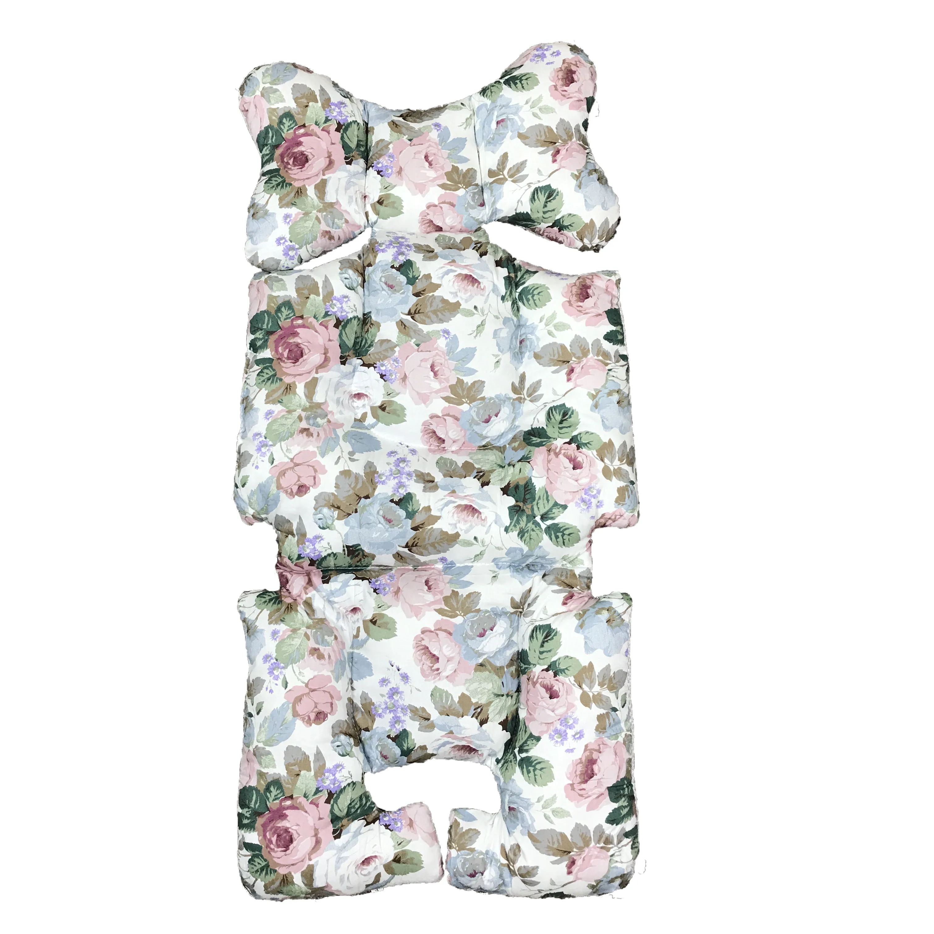 pink flower Сиденье для детской коляски, подкладка из хлопка, мягкое автомобильное сиденье, подушка для детской коляски, матрац, коврик для детской коляски, подкладка для коляски, аксессуары для тележки - Цвет: pink flower