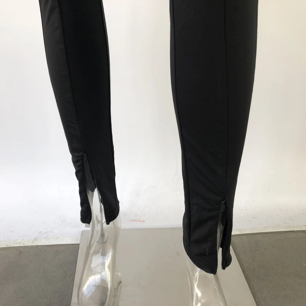 KGFIGU женские брюки-карандаш с высокой талией, осень, белые длинные штаны с открытым подолом, одежда для офисных леди, повседневные брюки
