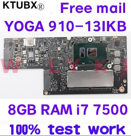 For Lenovo Yoga 910-13IKB 910 laptop motherboard CYG50 NM-A901 FRU 5B20M35075 CPU i7-7500U 8GB tested 100% work | Компьютеры и офис