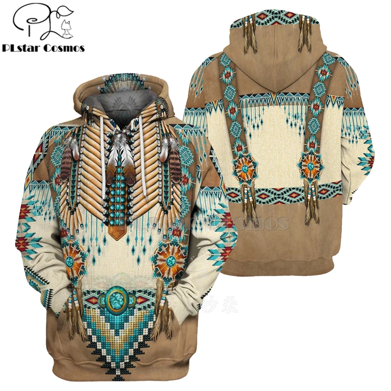 Native Indian 3D толстовки/толстовки тройник для мужчин и женщин Новая мода с капюшоном