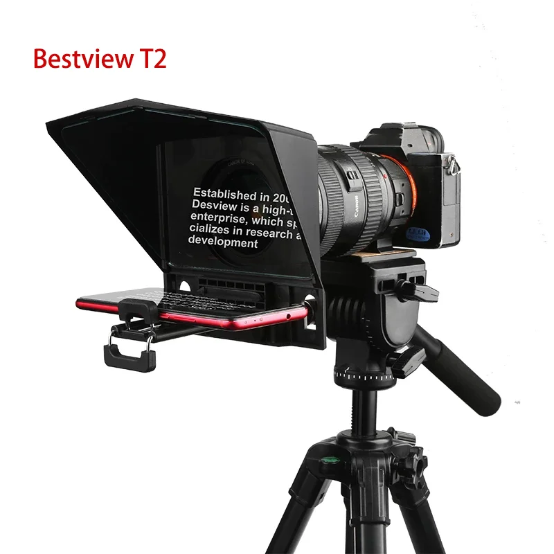 Bestview T2 Teleprompter for 8 inch Tablet iPad Phones Prompter Outdoor