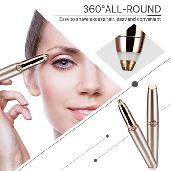 

Brow Shaping Trimmer Electric Eyebrow Razor Shaver Hair Remove Quick & Painless Easy to Use Femme Make Up Eye Brow Shape