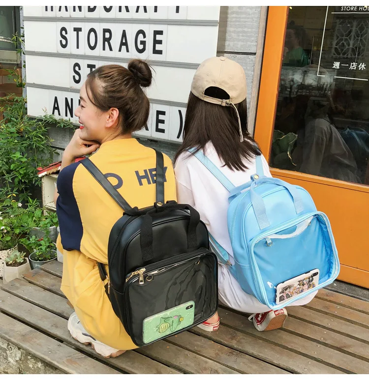 Женская сумка Ita; яркие цвета; школьные сумки для девочек-подростков; прозрачные рюкзаки; модные однотонные рюкзаки из искусственной кожи; рюкзак для путешествий; Mochila