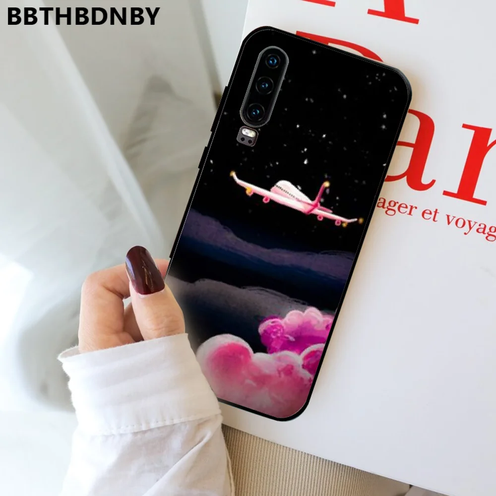Дорожная карта Ailplane Road sign Cover черный чехол для телефона Huawei P9 P10 P20 P30 Pro Lite smart Mate 10 20