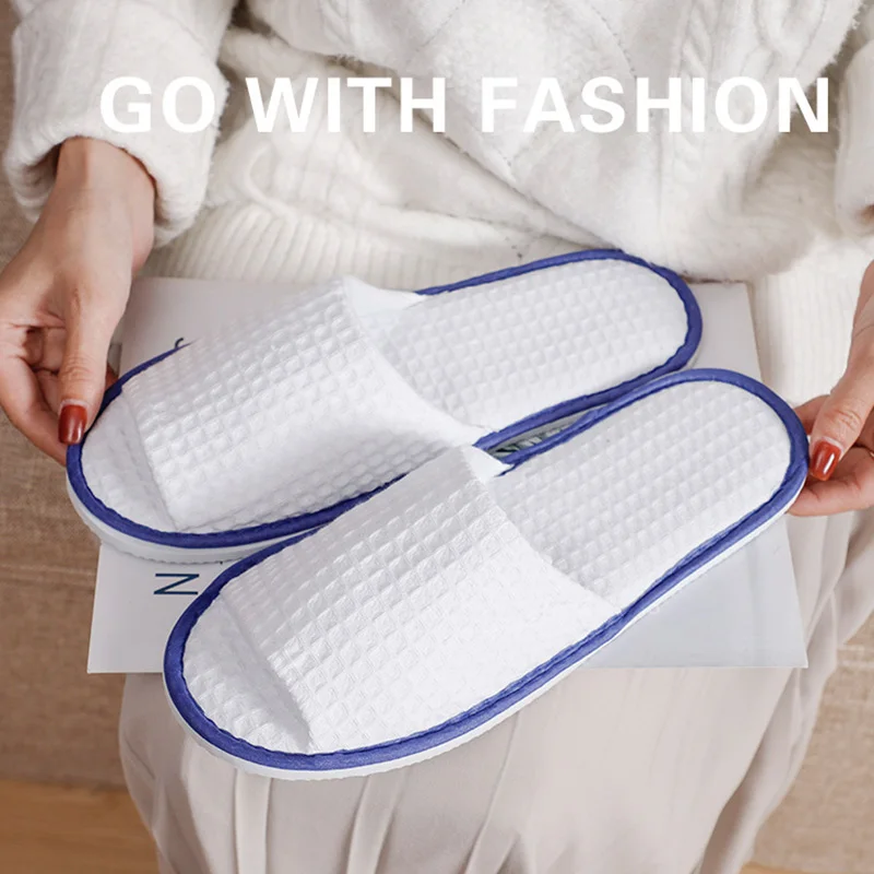 10 Pairs Spa Hotel Guest Slippers Open Toe Disposable Slippers for Women Men 