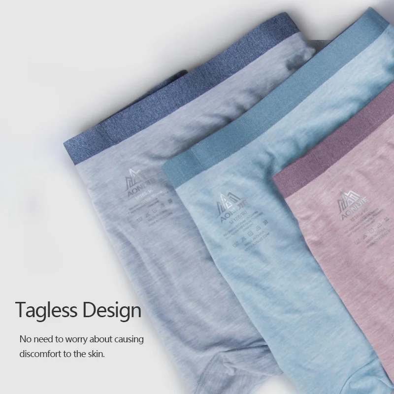 Goede Aonijie 3 Packs EF005 Quick Dry Heren Sport Prestaties Boxer Slips Ondergoed Micro Modal Moerbei Zijde Met Metalen Gift doos