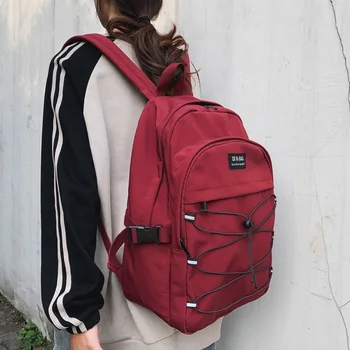 

DIFA waterproof nylon Women Backpack Female Reflective Stripe Back pack Schoolbag for Teenage Girls Travel Backpack Book Mochila