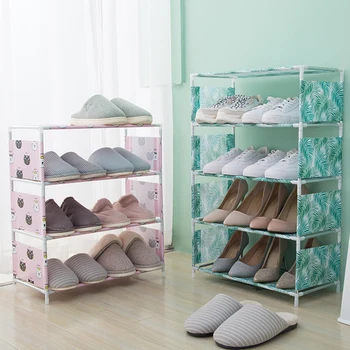 

3-4 Layers Non-woven Shoe Rack Dustproof Living Room Dormitory Shoe Storage Cabinet Shelf DIY Home Furniture Organizer Zapatos