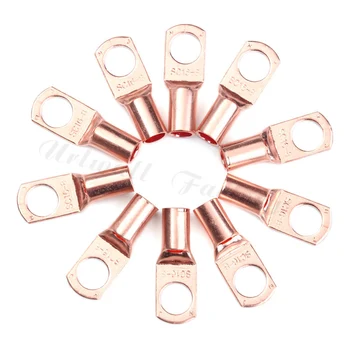 

10PC SC16-8 Copper Ring Terminals Connector Cable Lugs Eyelet Splice Battery Terminals Bolt Hole
