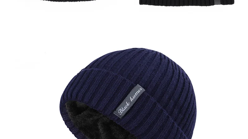 Зимняя хлопковая шапка, многоцветная унисекс, комплект из 2 предметов, теплый, популярный, на заказ, уличная,, утолщенная шапка, вязаная шапка