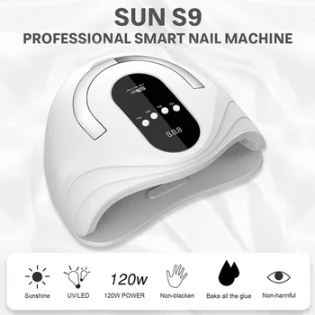 

120W LED Nail Lamp Nail Dryer Dual hands 42pcs LED UV Lamp For Curing UV Gel Nail Polish With Motion Sensing Manicure Salon Tool