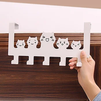 

Household Stainless Steel Door Hook Hanger Punch Free No Trace Clothes Expression Storage Rack Multi-function Hook Bathroom