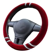 Non-Slip Car Decoration Steering Wheel Handbrake Gear Shift Plush Cover Auto Comfortable Warm Steering Wheel Cover