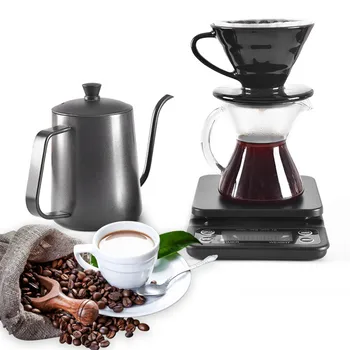 

Household Coffee Weighing 0.1g Drip Coffee Scale with Timer Portable Electronic Digital Kitchen Scale High Precision LCD Scales