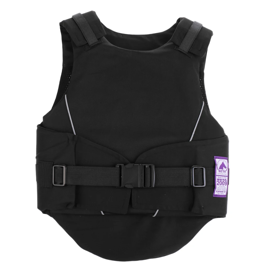 Flexible Body Protective Gear Equestrian Horse Riding Vest Kids Black S/M/L