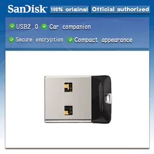 Супер мини USB флеш-накопитель SanDisk 64 ГБ USB 2,0 Cruzer Fit CZ33 флеш-накопитель 32 Гб карта памяти 16 ГБ 8 ГБ 4 ГБ флешка