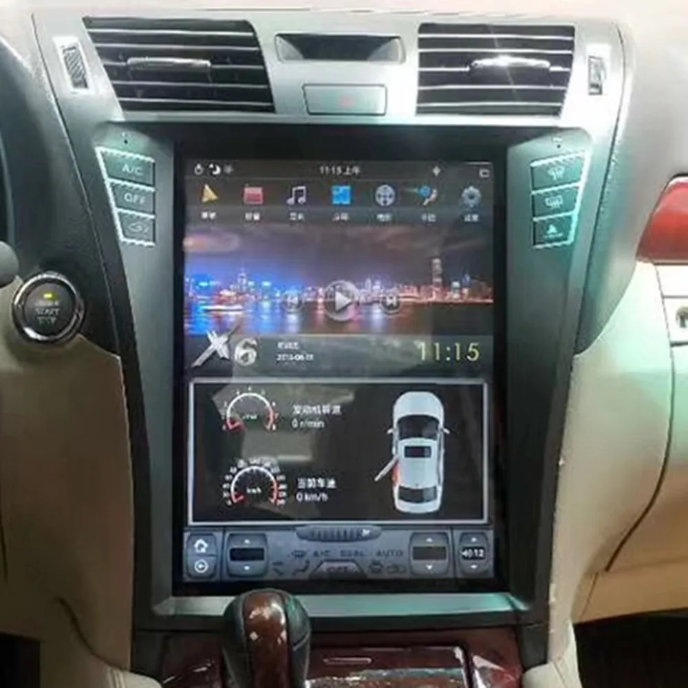 

Android 8.1 os 12.1 inch IPS vertical HD screen car gps multimedia radio navi For Lexus Ls460 2006-2012
