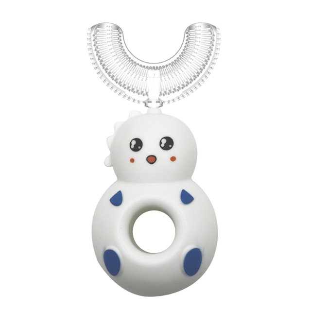 360 Degree Doughnut Manual Toothbrush Kids Silicone U-shaped Tooth Brush Cartoon Gift For 2-6-12 Years Old