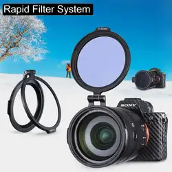 Кольцевой адаптер с фильтром, быстрый фильтр Системы 67/72/77-82 мм фильтр крепление Совместимо для цифровой зеркальной камеры Canon Nikon sony Olympus DSLR