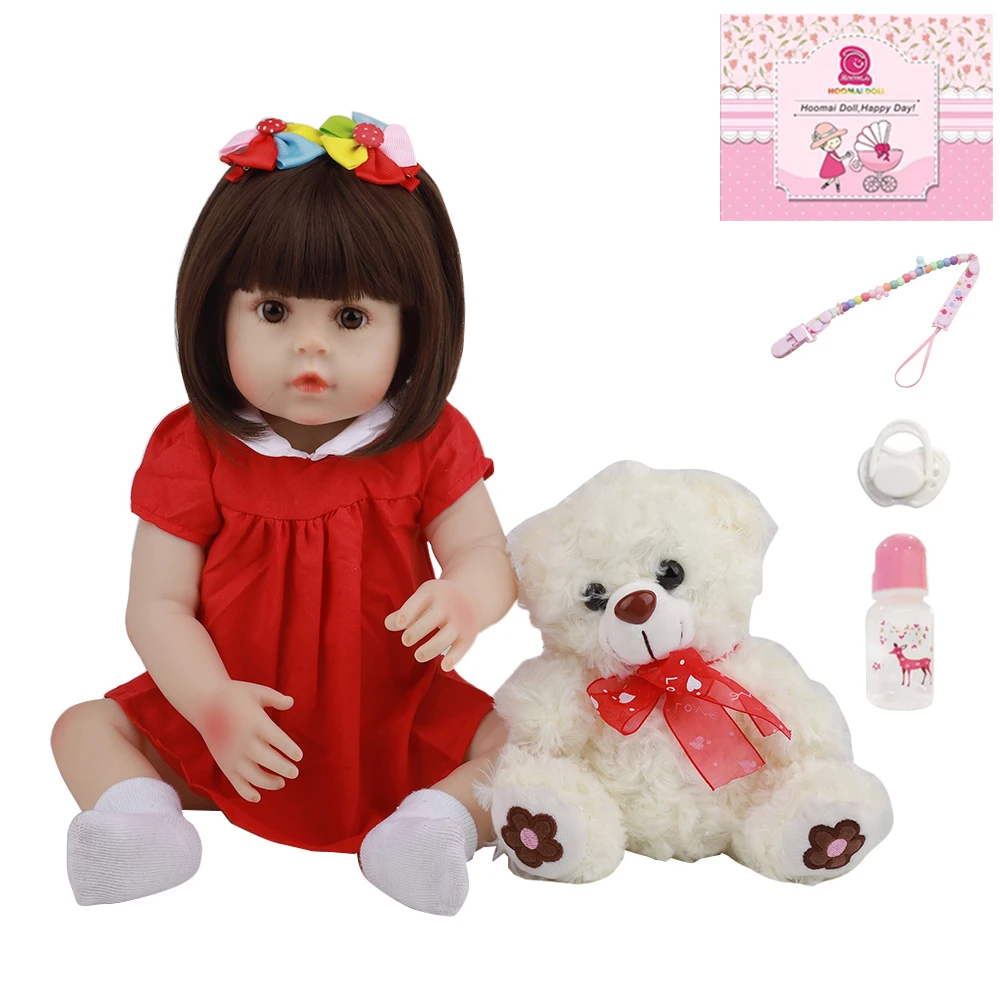 18 &quot48 см Новый Дизайн Bebe Reborn Baby Dolls полностью Силиконовое тело милый