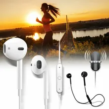 Universal earphone S6 Sports Wireless Bluetooth Earphones Stereo Headset Earpiece Headphones With Mic For Samsung Xiaomi Android