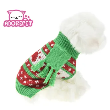 

Winter Warm Pet Sweaters Shirt With Scarf Small Dog Pet Cat Christmas Costume Hoodie Knitted Clothes For Dachshund Corgi