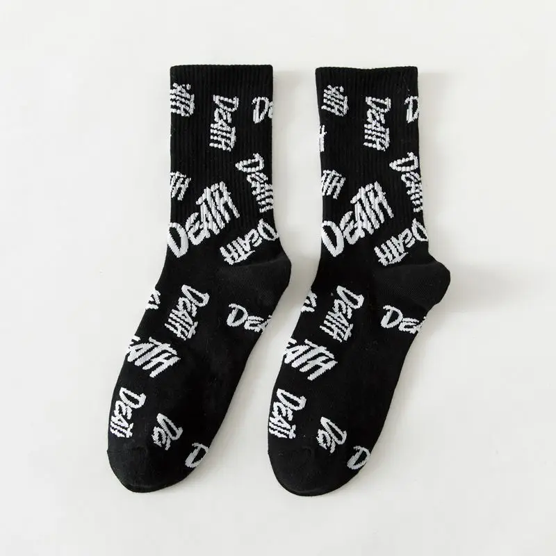 2020 New Autumn Black and White Sports Women Socks Cotton Cute Winter Socks Women Kawaii