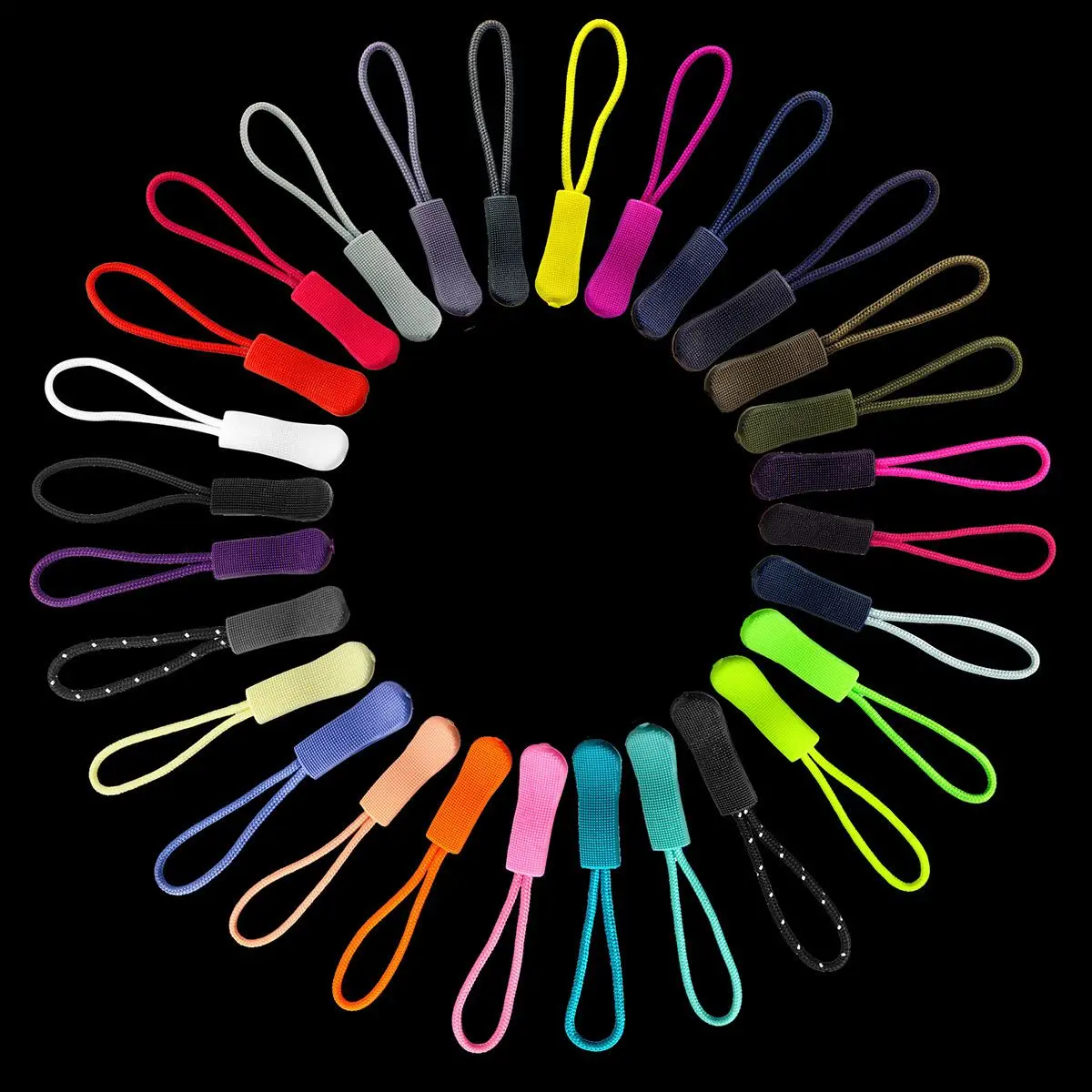 Zipper Puller End Fit Rope Tag Fixer Zip Cord Tab Replacement Clip Buckle Travel Bag Suitcase Tent Backpack Zipper Pull 10pcs