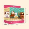 1:12 Forest Animal Family Villa Furniture Doll Toy Forest Family Mini Bedroom Set DIY Miniatura Doll House Children Furniture 5