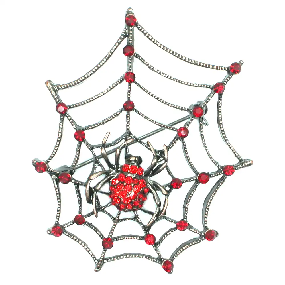 スパイバッジブローチ女性のための男性蜘蛛の巣hallowenブローチジュエリーピンレトロブートニエールヒジャーブピン ブローチ Aliexpress