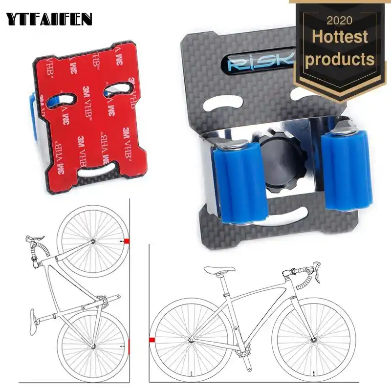 XIANGSFHKER Cycling Display Stand Buckle Vertical Storage Holder Clip,Bicycle Parking Buckl Rack Portable Mini Wall Mount Stand MTB Bike Hanger Hook Holder