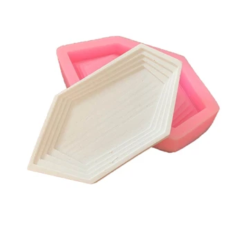 

Irregular Silicone Resin Tray Molds Hexagon Coaster Tray Plate Resin Molds Tools