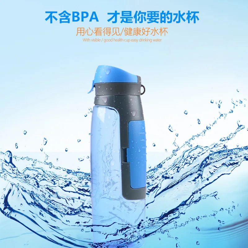 

Creative Plastic Sports Kettle 750ml Large Capacity Outdoor Fitness Riding Pitcher Logo