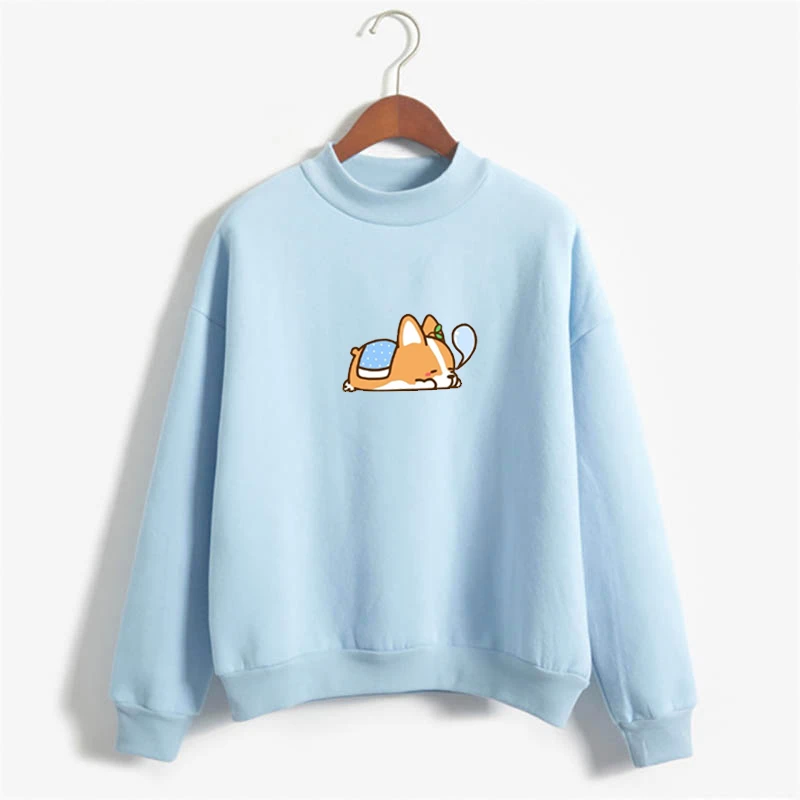 柴犬 トレーナー漫画柴犬パーカーパステルかわいいトレーナー柴犬睡眠フーディ パーカー スウェット Aliexpress