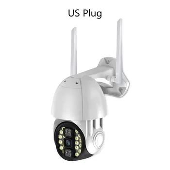 

Wifi PTZ IP Camera Siren Light 20 LEDs Auto Tracking Cloud Home Security CCTV Camera Digital Speed Dome Camera